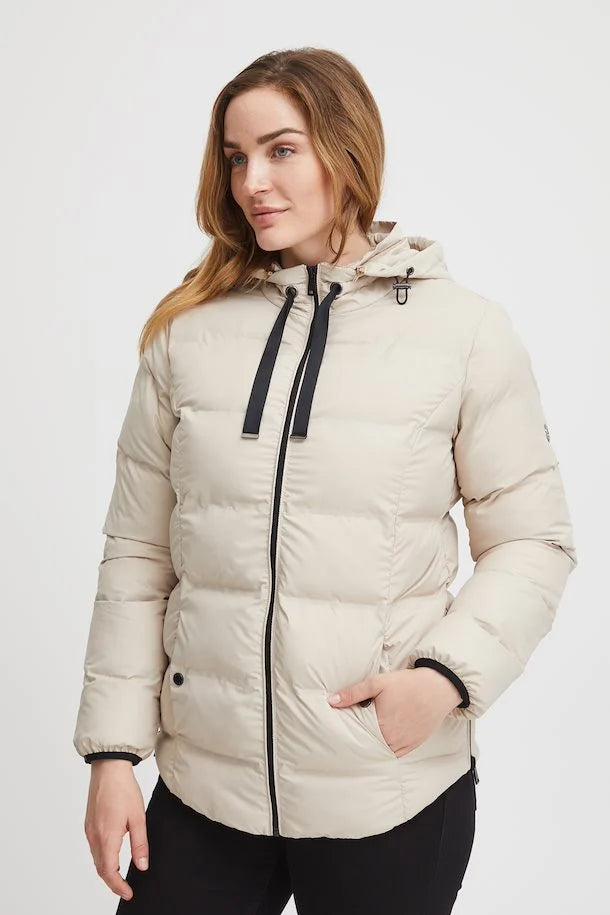 2359- Beige Puffer Jacket