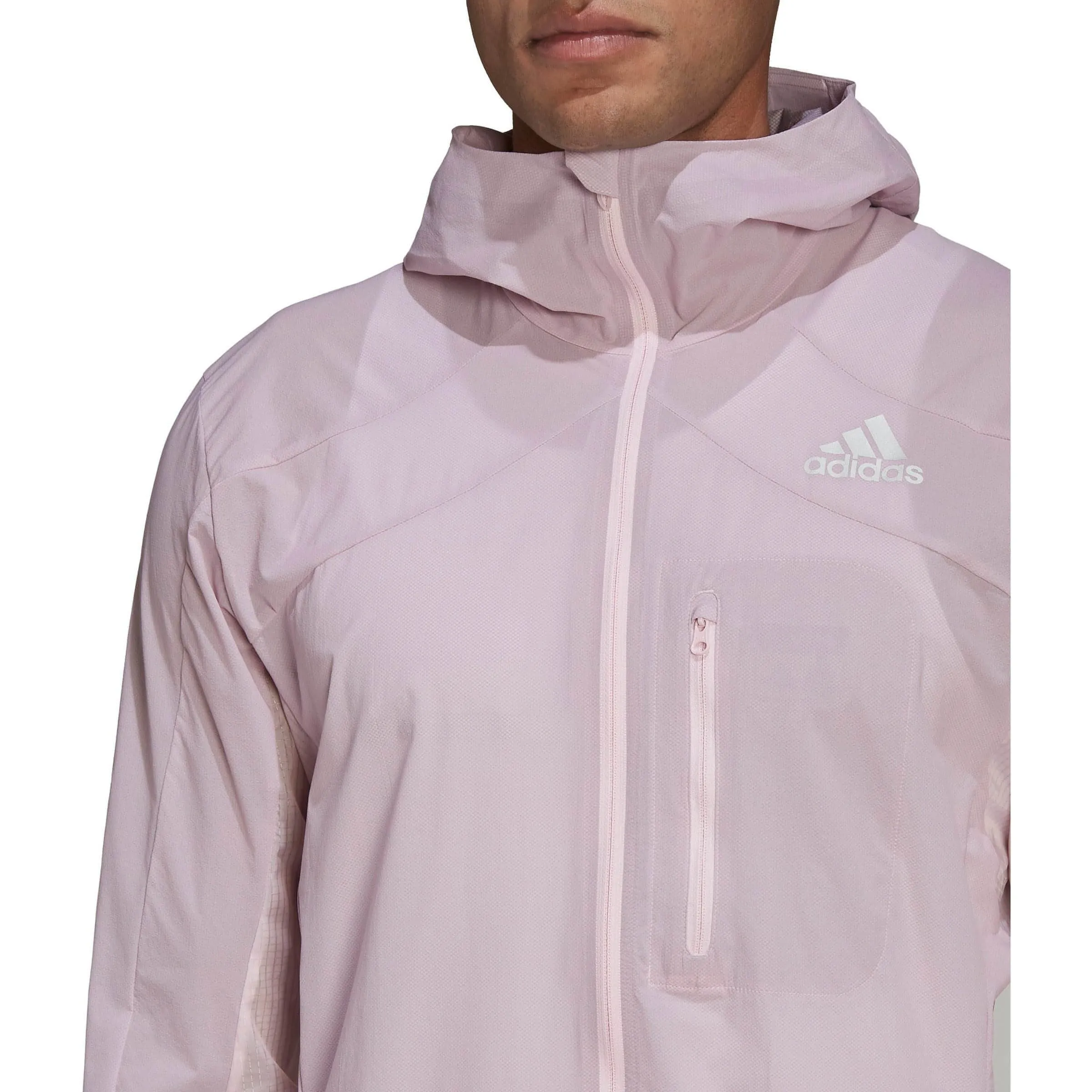 adidas Adizero Marathon Mens Running Jacket - Pink