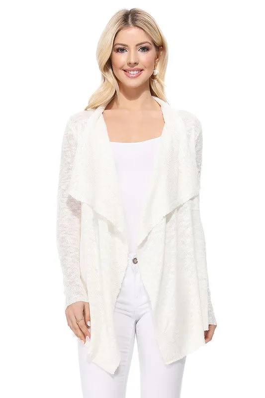 Alina Drape Front Sweater Cardigan