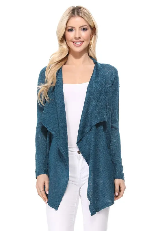 Alina Drape Front Sweater Cardigan