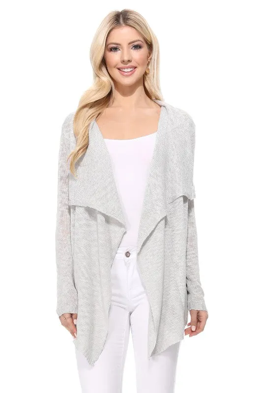 Alina Drape Front Sweater Cardigan