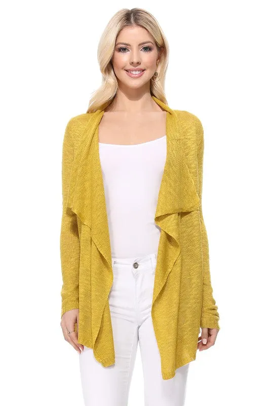 Alina Drape Front Sweater Cardigan