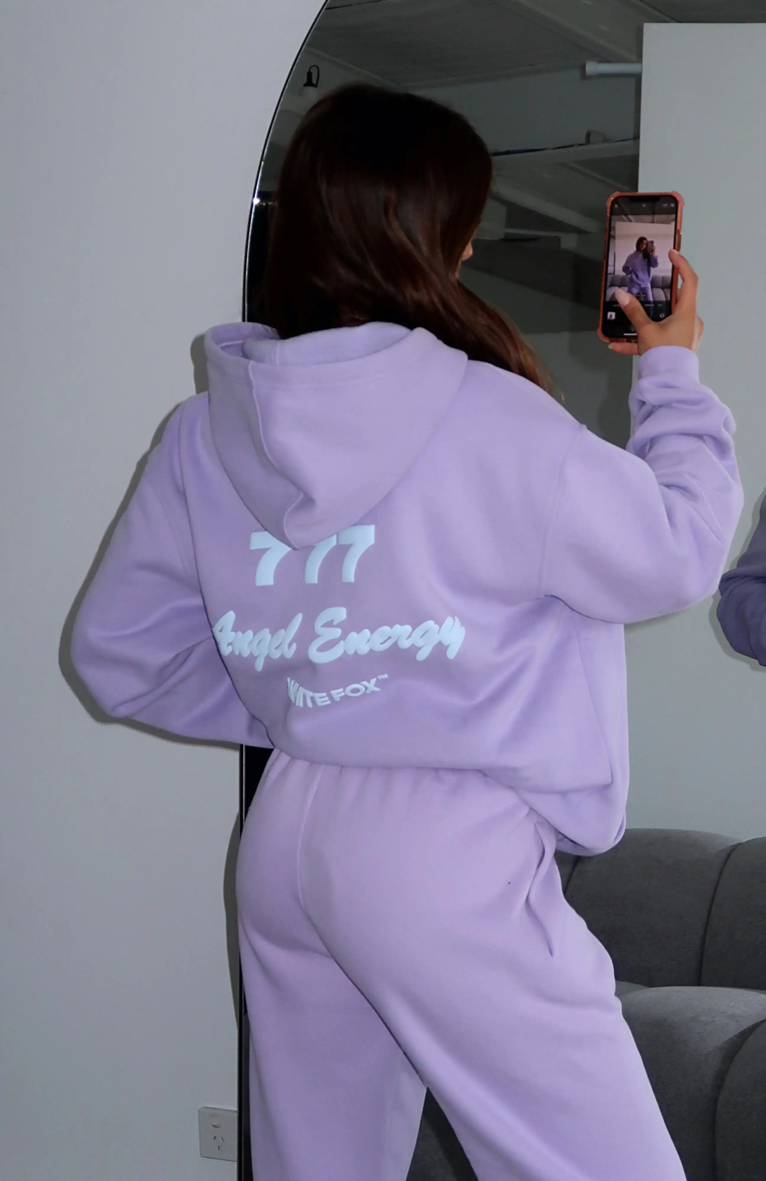 Angel Energy Oversized Hoodie Lilac