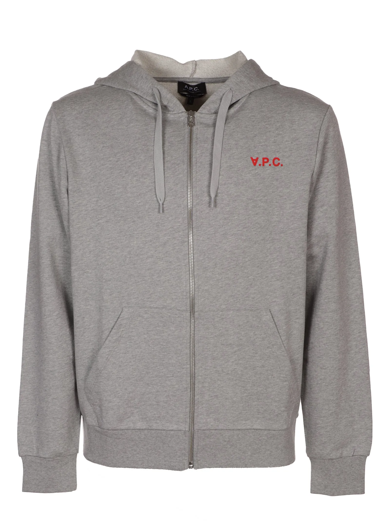 A.P.C. Logo Print Zipped Hoodie