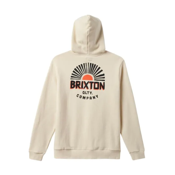 Brixton Rising Sun Hoodie - Whitecap