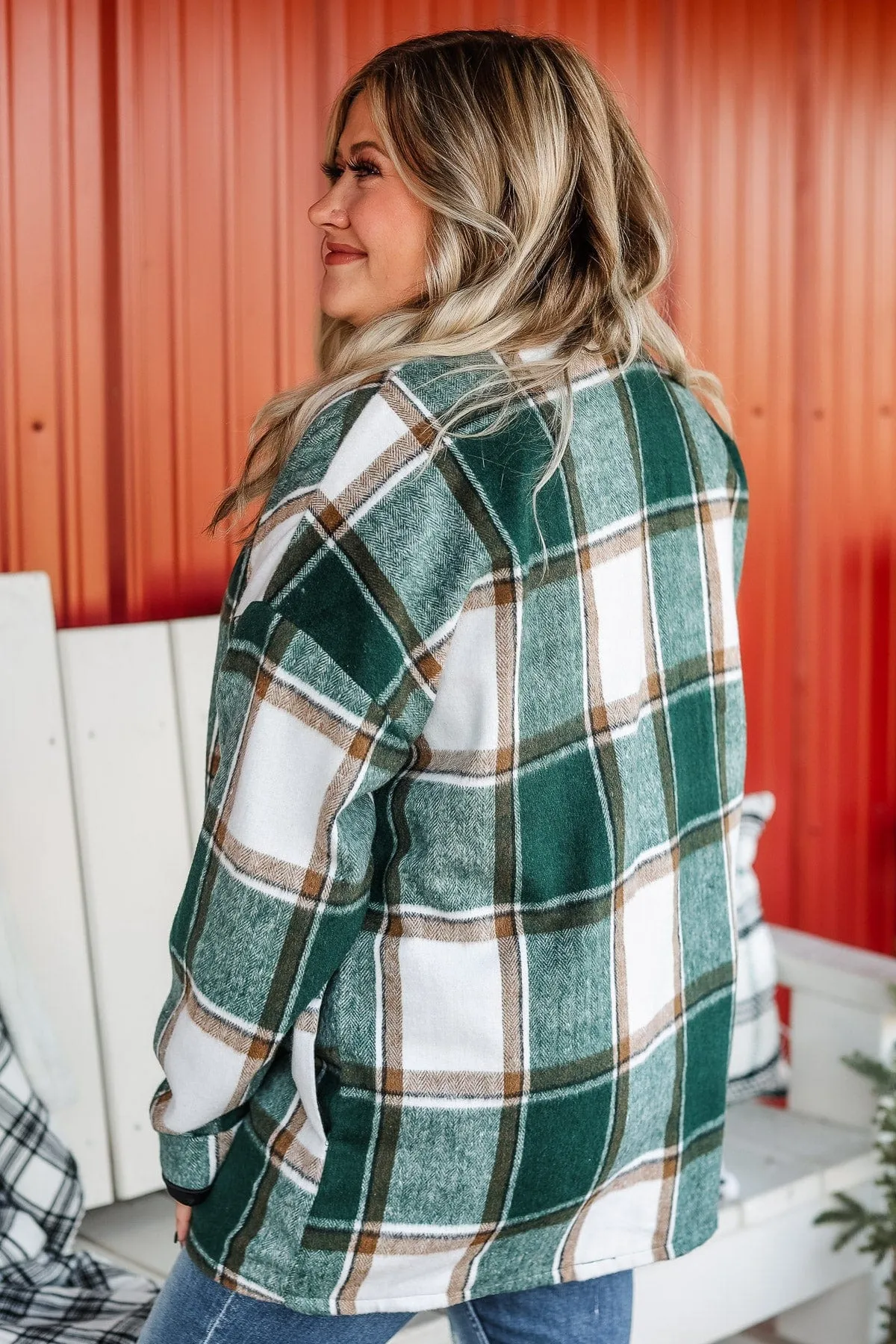 Campfire Nights Plaid Jacket- Hunter Green