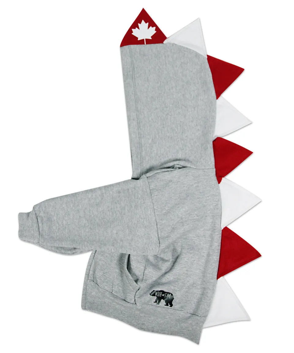 Canada Day Baby Toddler Kids Dino Hoodie - Oh Canada!