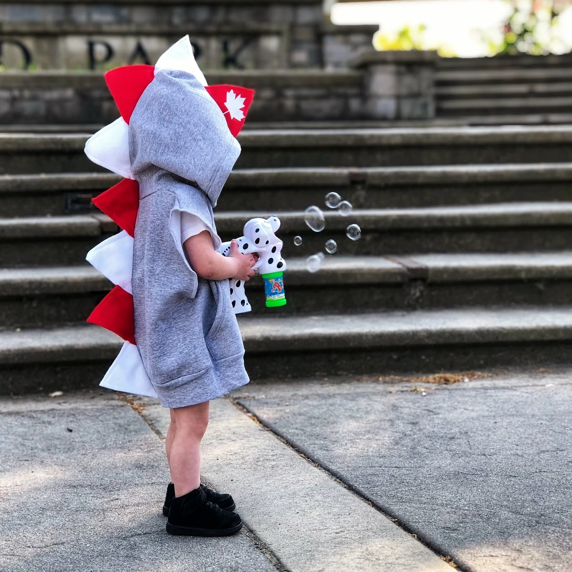 Canada Day Baby Toddler Kids Dino Hoodie - Oh Canada!