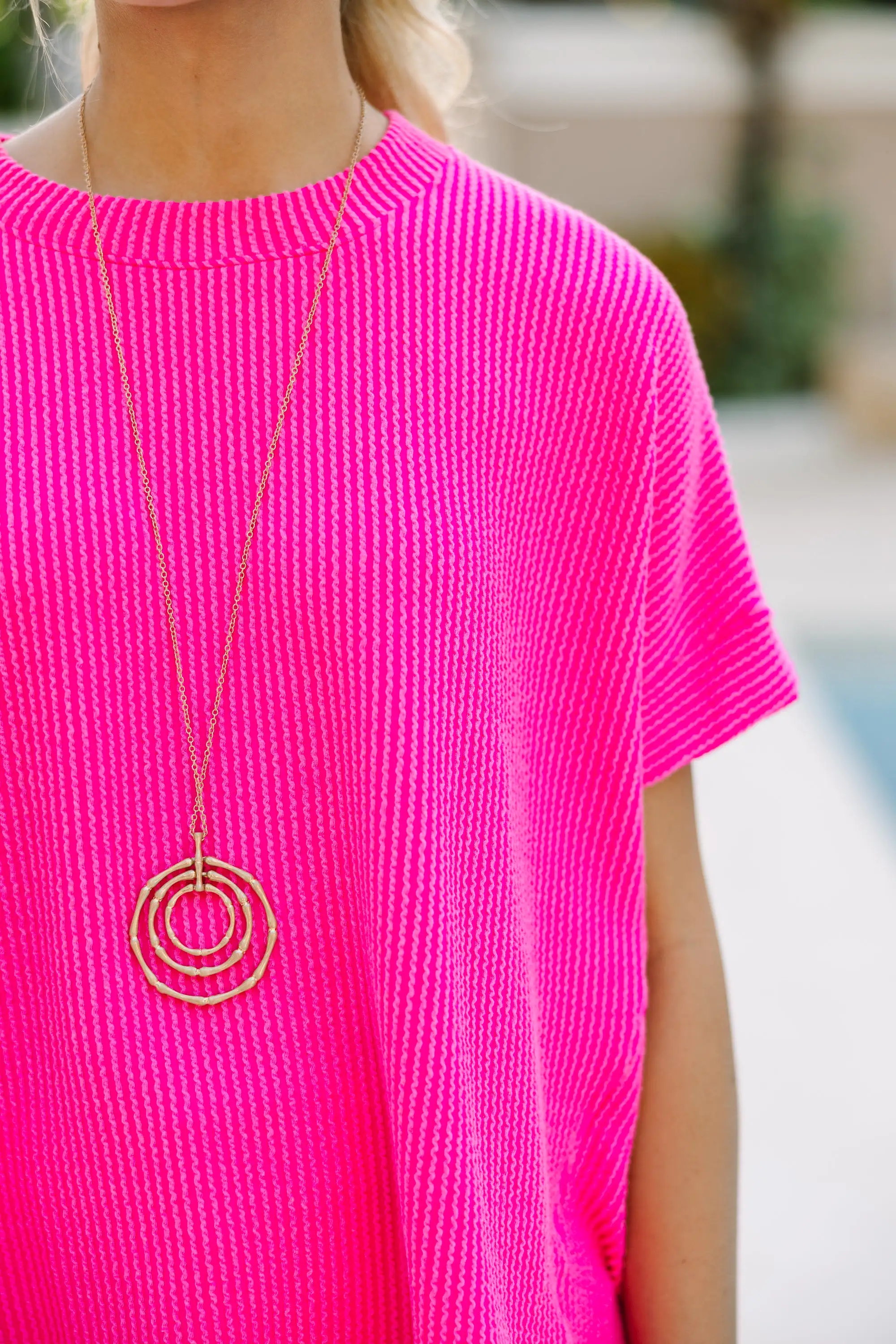 Catch On Fuchsia Pink Ribbed Top