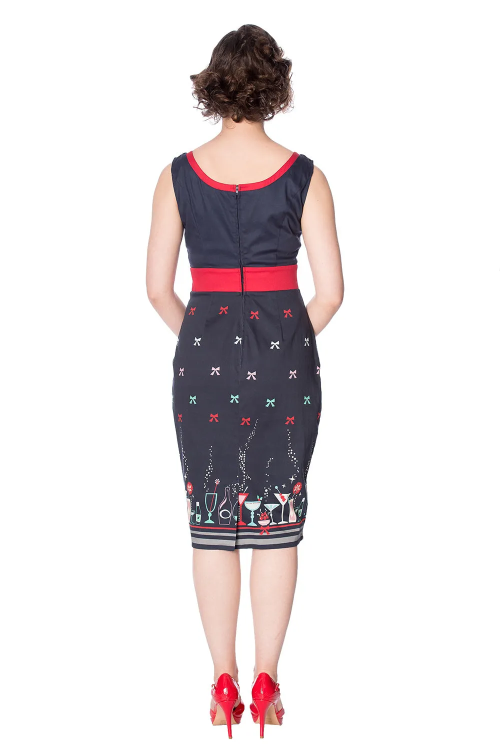 CHRISTMAS COCKTAILS PENCIL DRESS