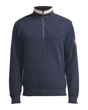 Classic Windproof Sweater                             Navy Melange