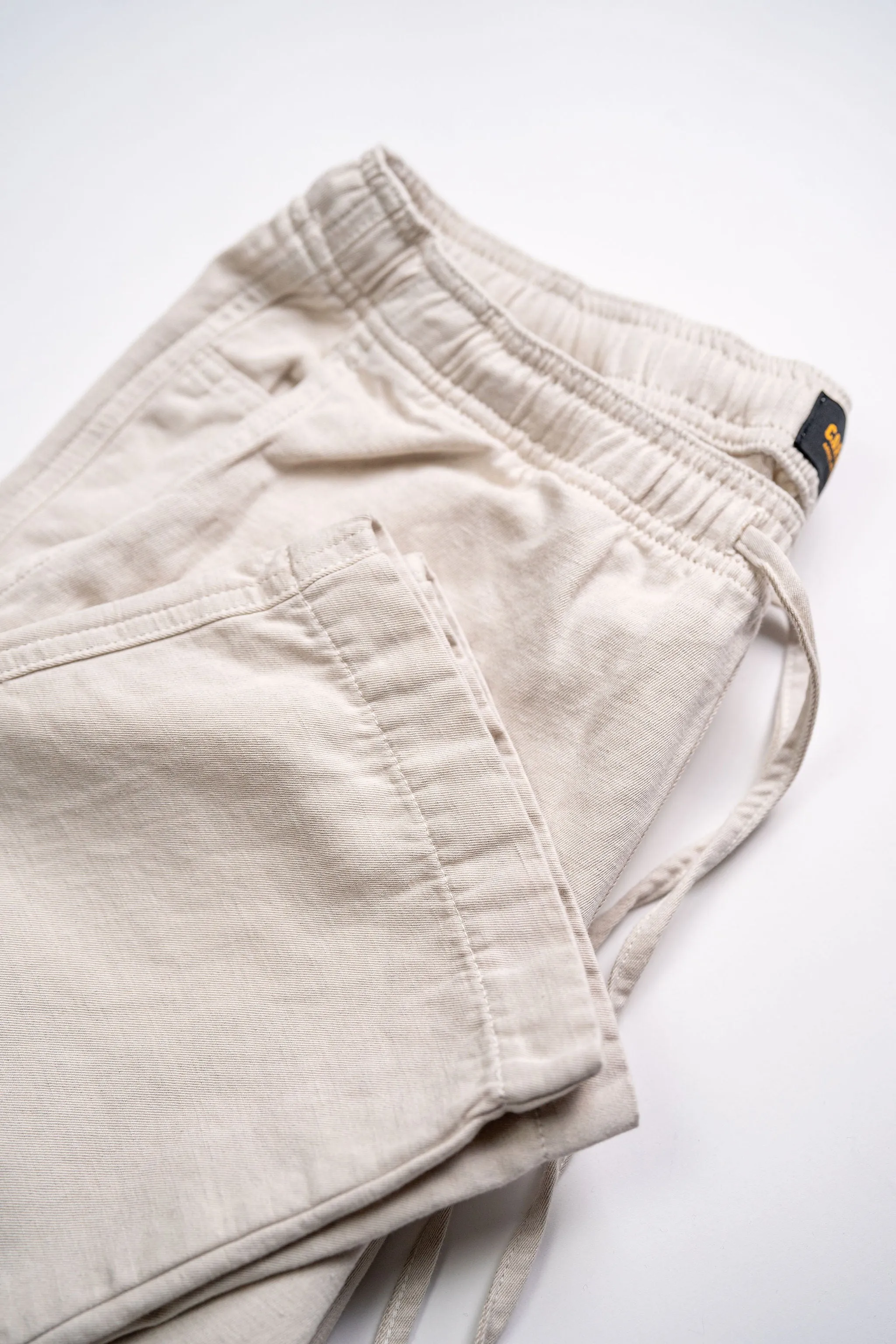 C.O.F. Drawstring Pants - Light Cotton Linen Ecru