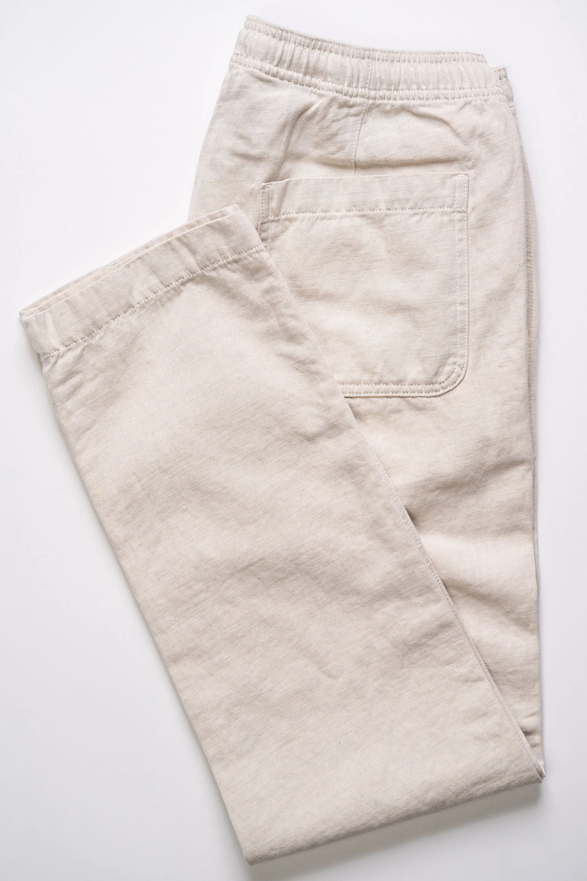 C.O.F. Drawstring Pants - Light Cotton Linen Ecru