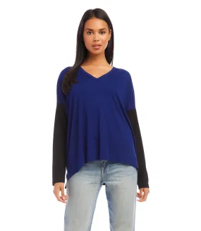 Colorblock V-Neck Top