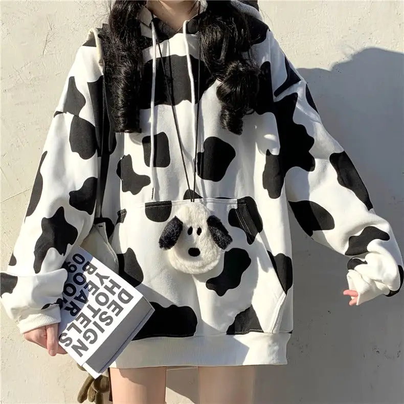 Cow Hoodie Fleece AD12183