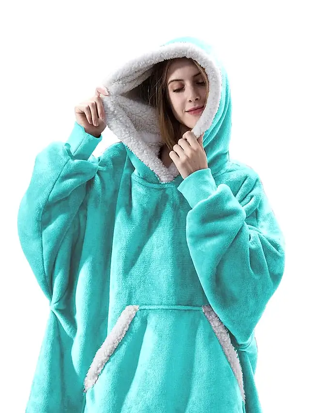 Cozy Cat Meow Fleece Pajama Set with Hoodie for Ladies