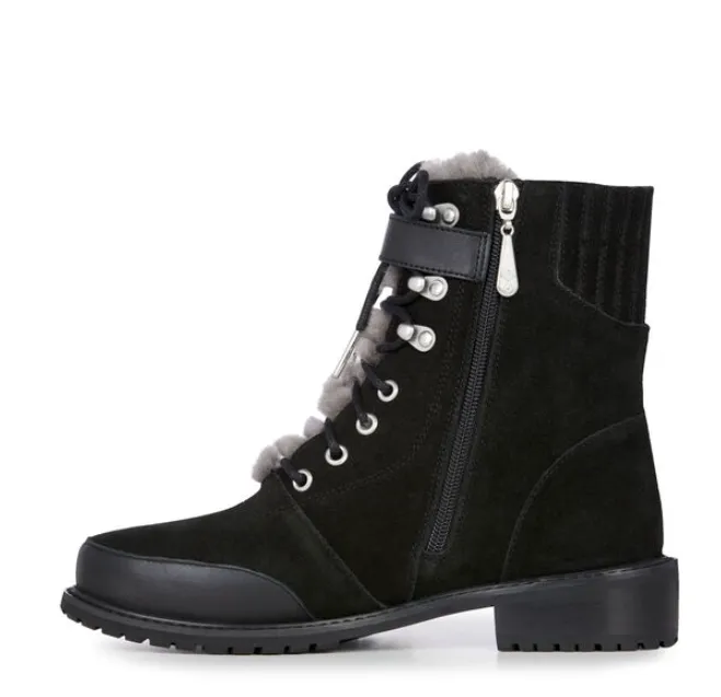 EMU Waldron Waterproof Fur Lined Boot in Black