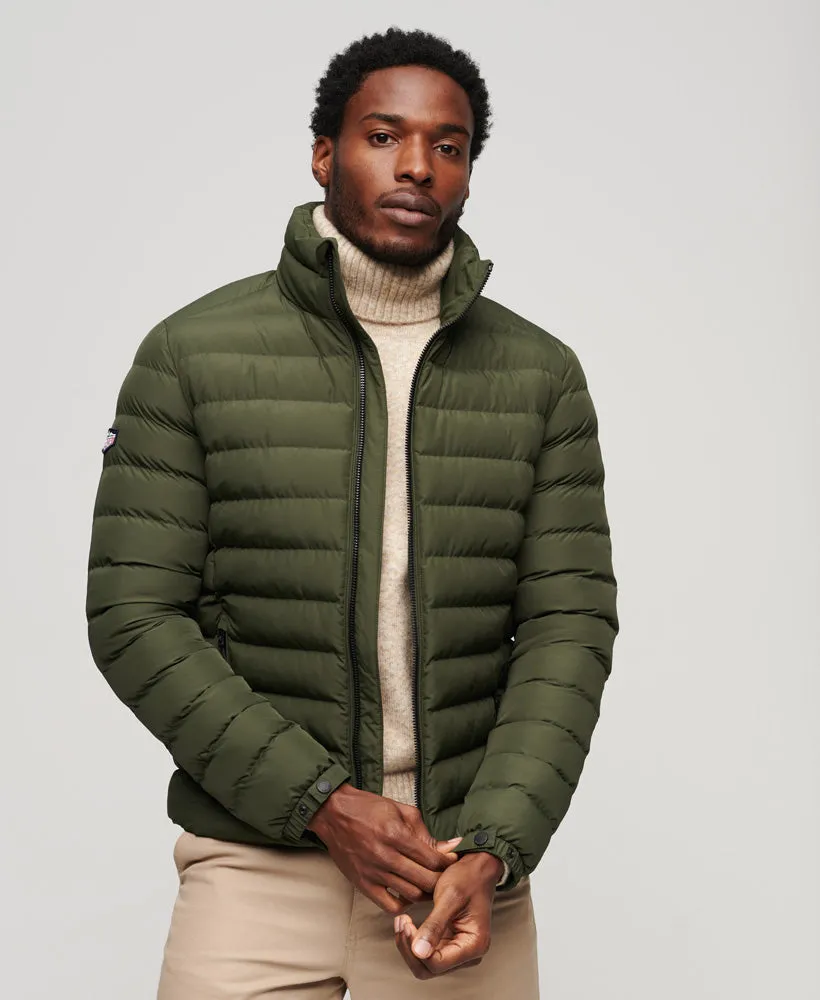 Fuji Printed Padded Jacket | Dark Moss Green