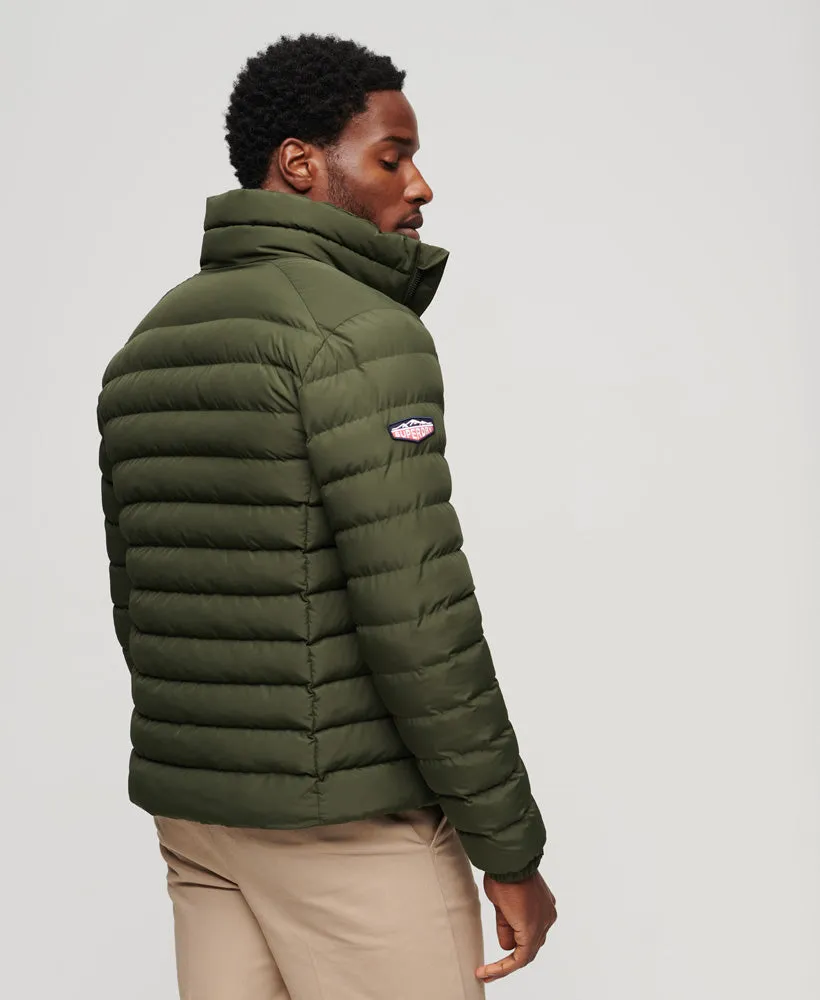 Fuji Printed Padded Jacket | Dark Moss Green