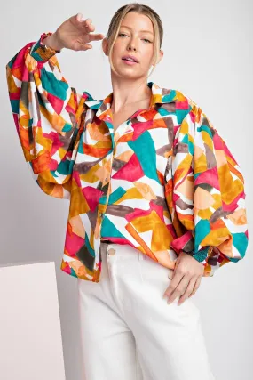 Geometric Printed Blouse