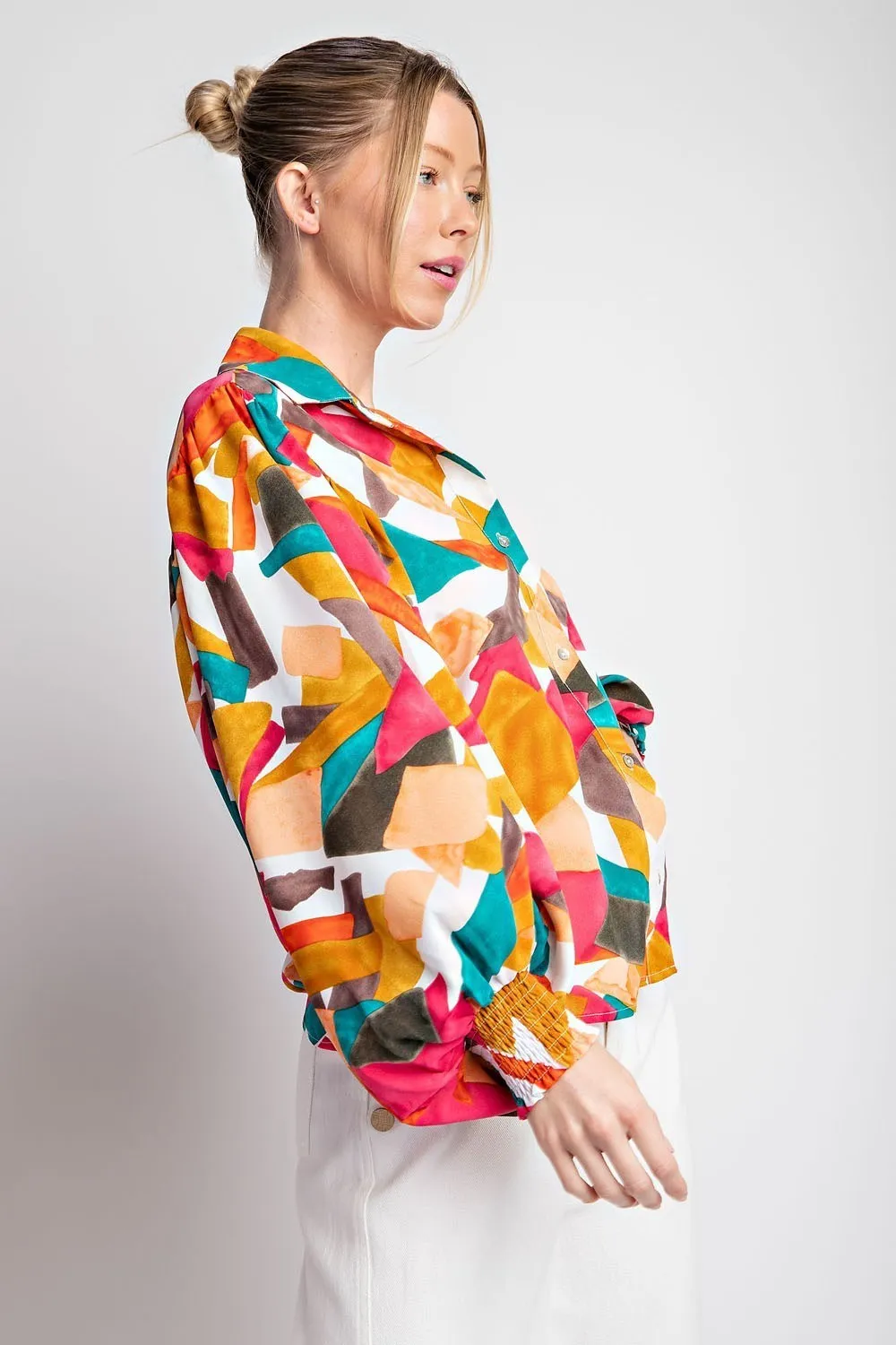 Geometric Printed Blouse