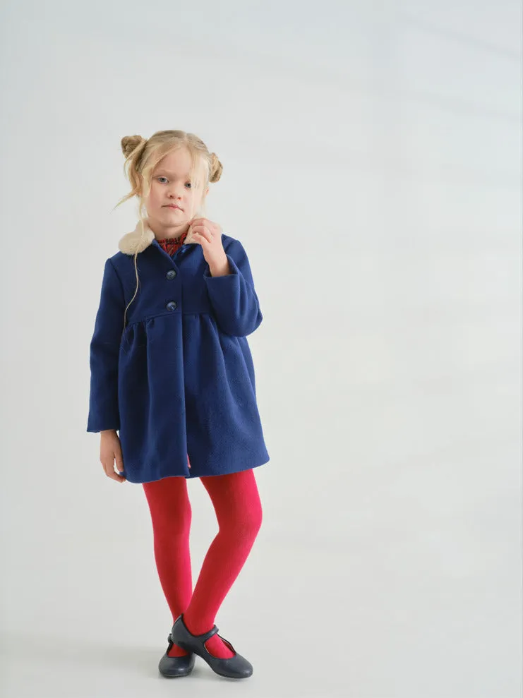 Girl E.Ldta. Cubismo Coat-Navy Blue