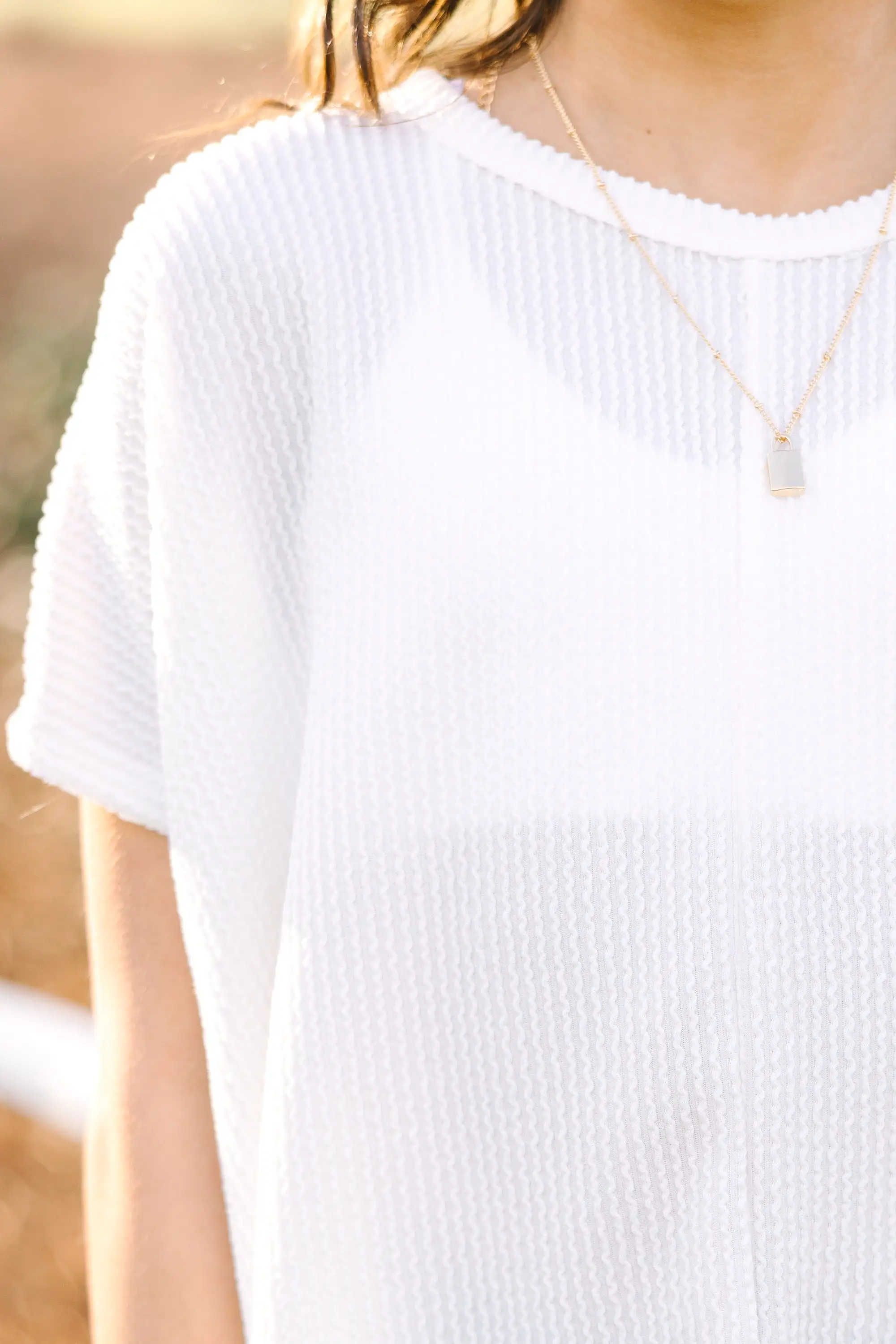 Girls: Confident Decisions White Ribbed Top