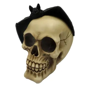 Gothic Skull Decoration - Skull Head with Bat SK377