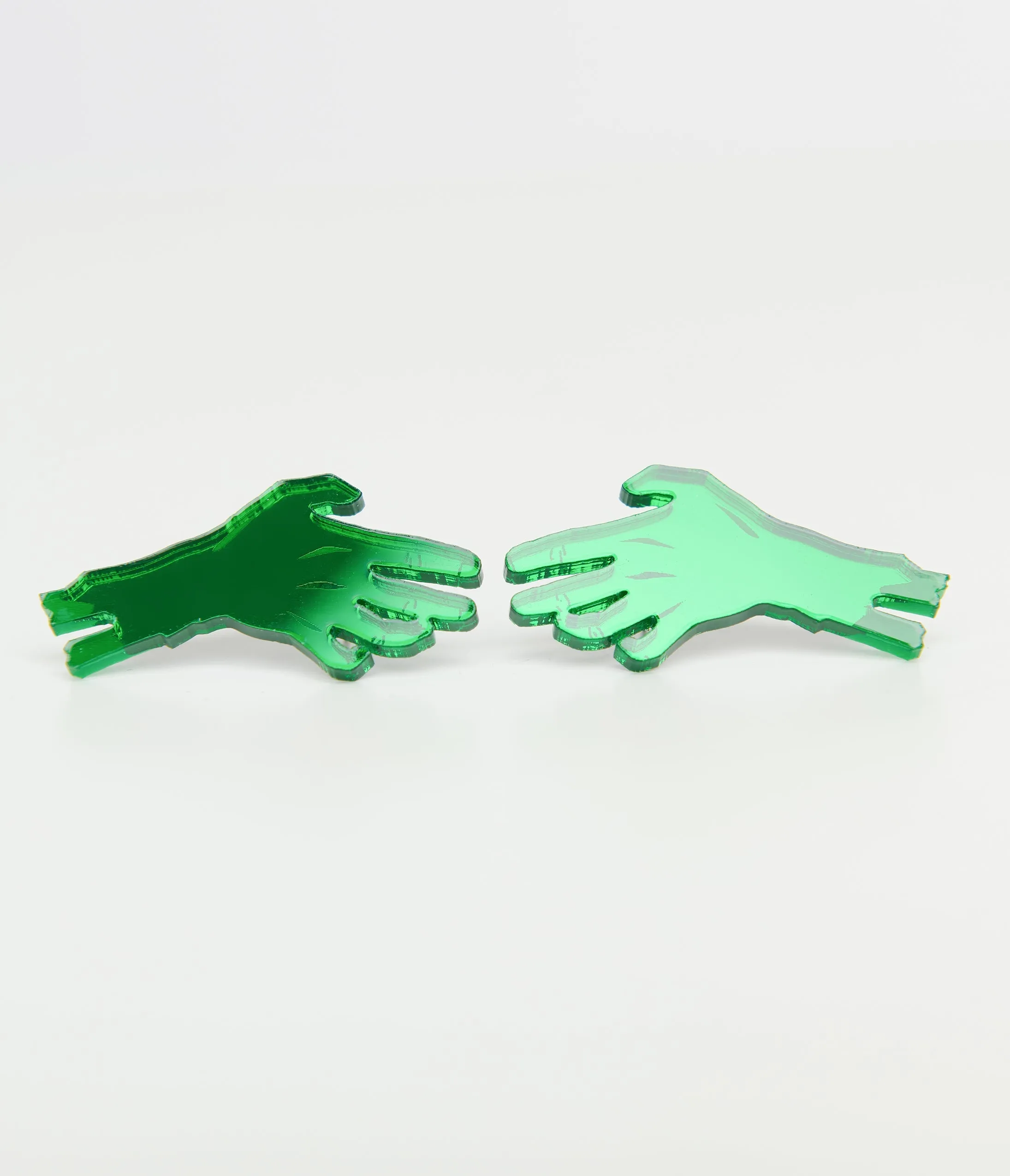 Green Zombie Hand Earrings