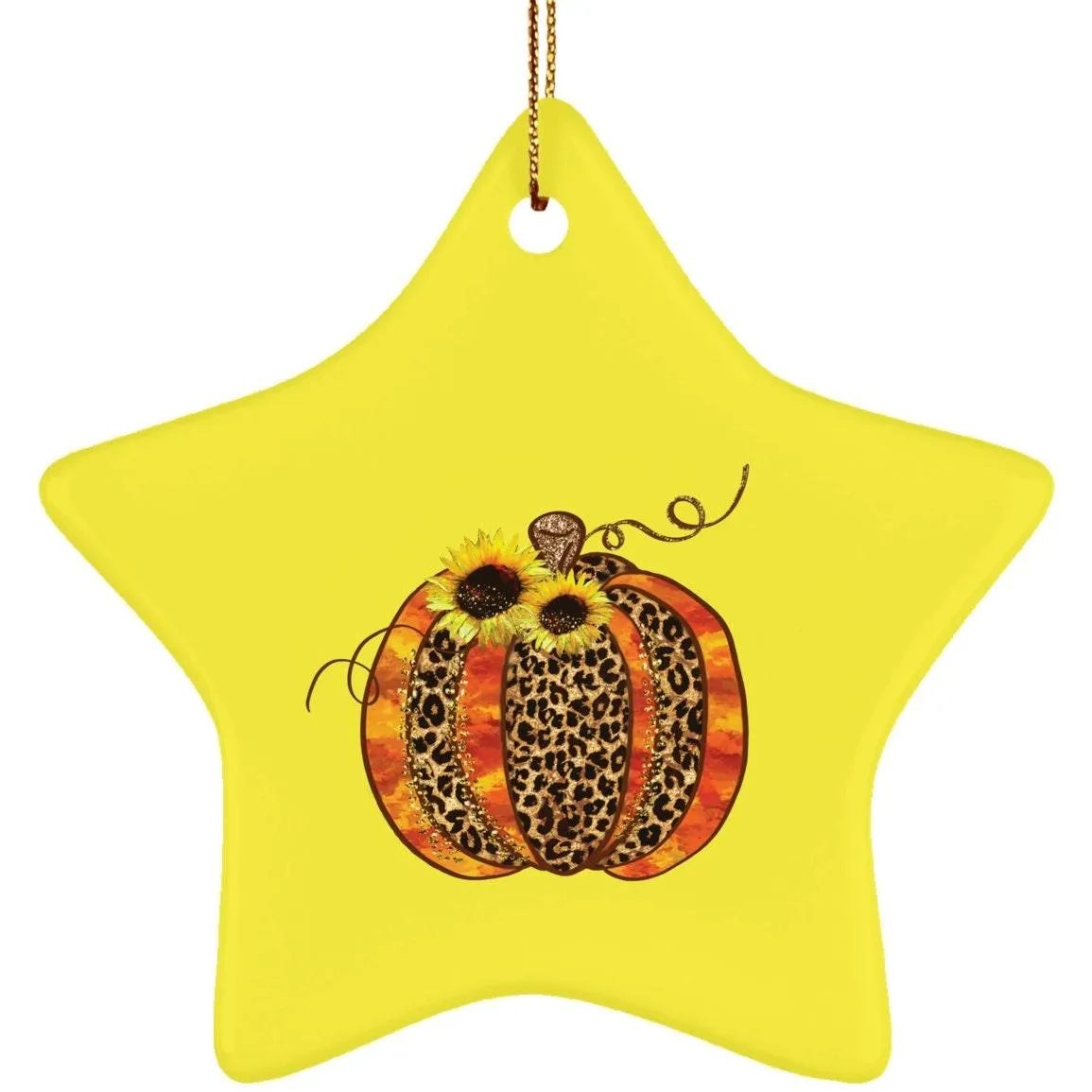 Halloween Pumpkin Theme Ceramic Star Ornament, Halloween Decoration, Halloween Pendant Necklace, Halloween Pumpkin Design