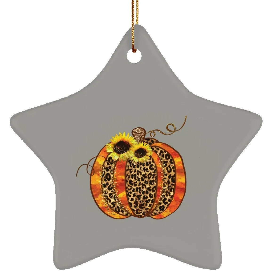 Halloween Pumpkin Theme Ceramic Star Ornament, Halloween Decoration, Halloween Pendant Necklace, Halloween Pumpkin Design