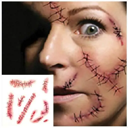 Halloween Temporary Scar Waterproof Tattoo