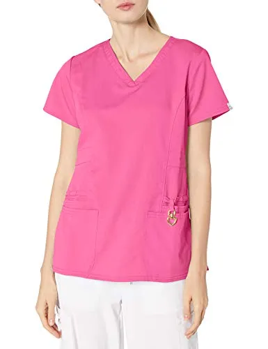 HeartSoul 20972A Scrubs Women's Head Over Heels Beloved V-Neck Top