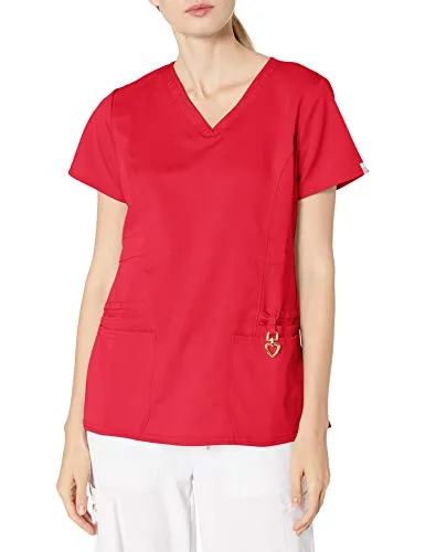 HeartSoul 20972A Scrubs Women's Head Over Heels Beloved V-Neck Top