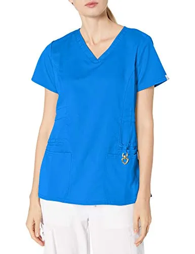 HeartSoul 20972A Scrubs Women's Head Over Heels Beloved V-Neck Top