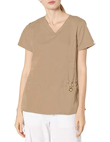 HeartSoul 20972A Scrubs Women's Head Over Heels Beloved V-Neck Top