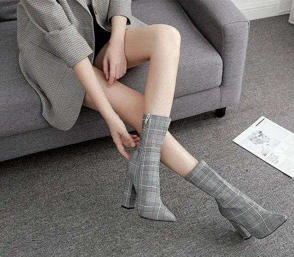 Hood Tweed Boots