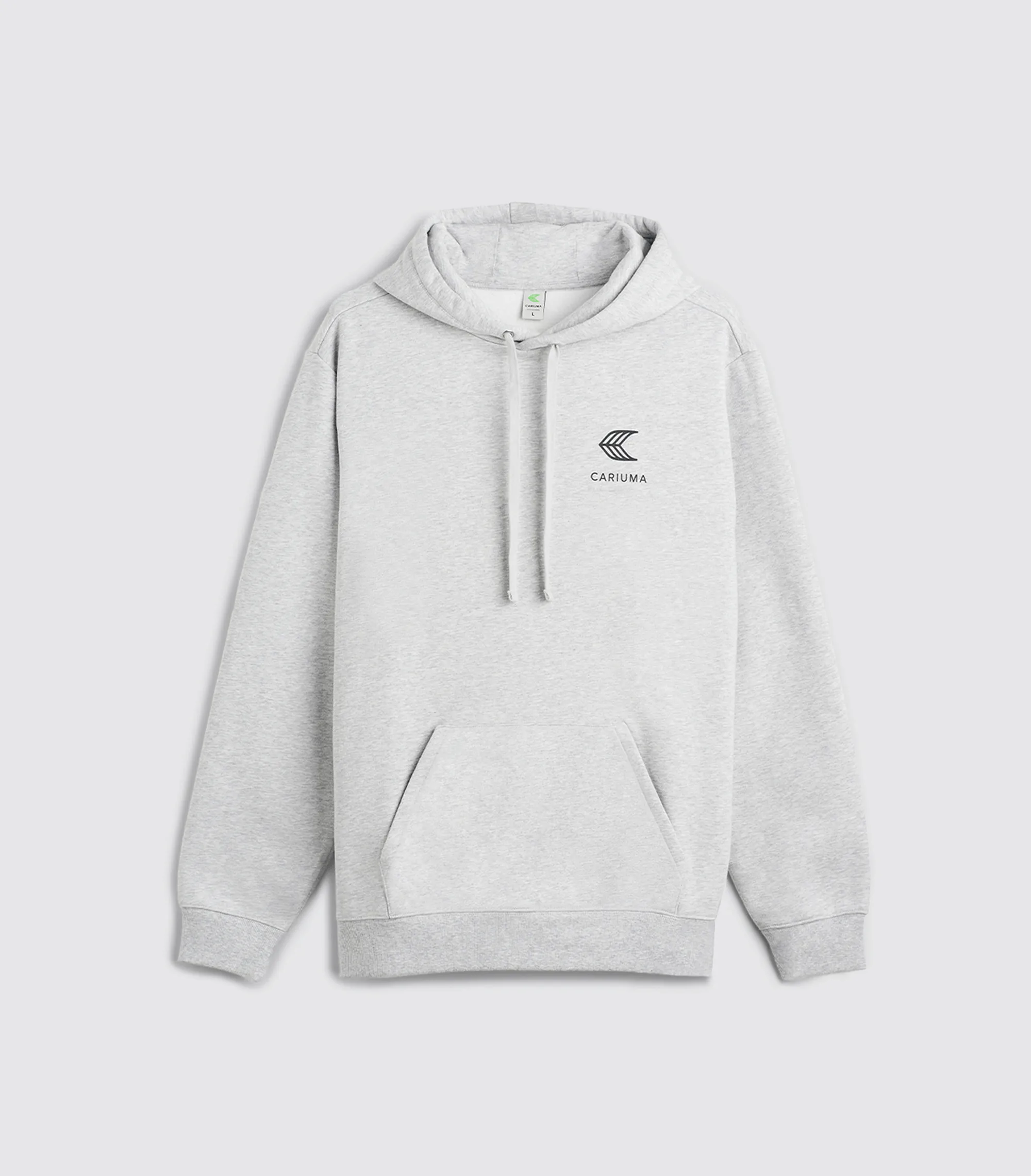 Hoodie Melange Grey with Black Logo