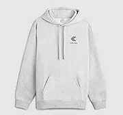 Hoodie Melange Grey with Black Logo