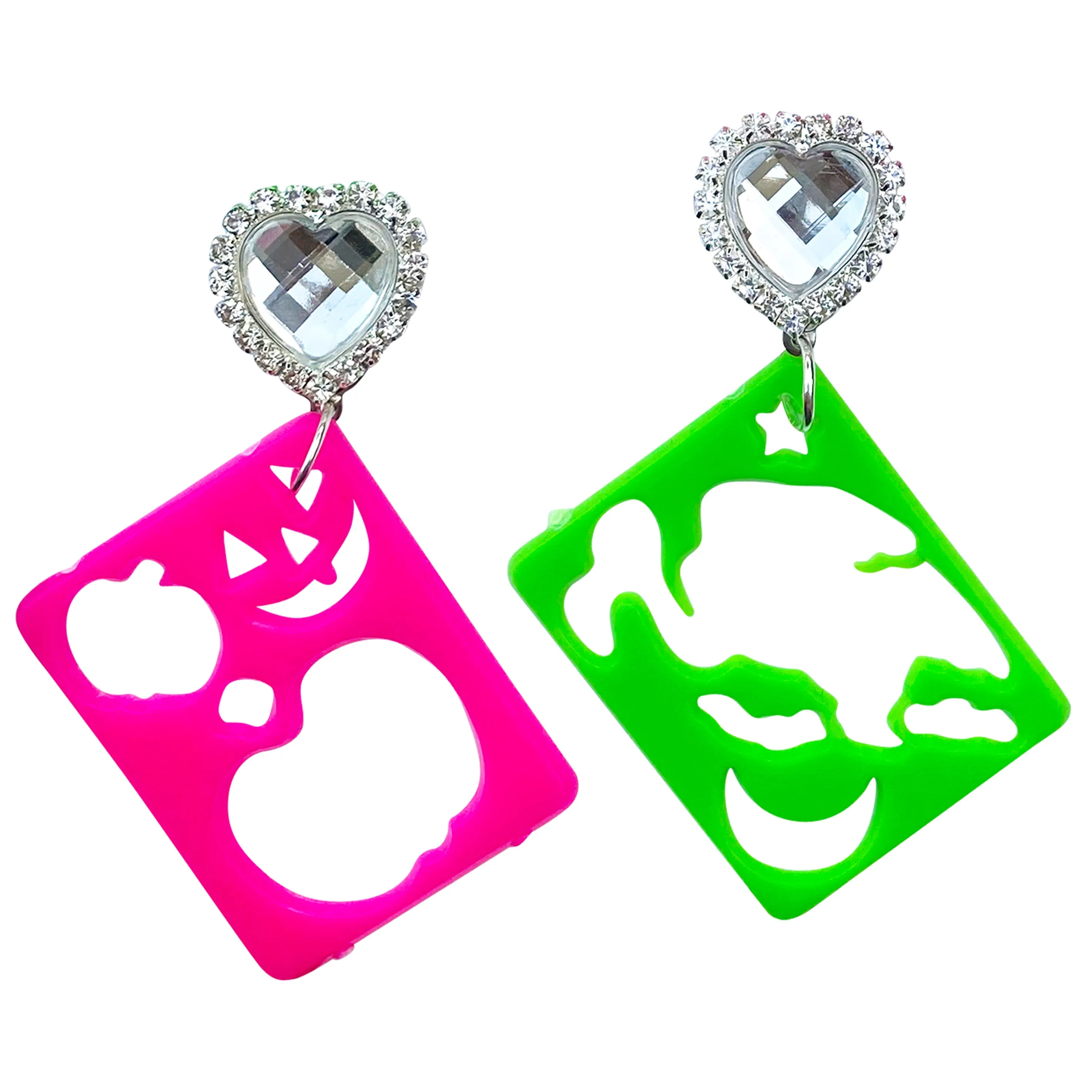 Lisa Frank 90's Halloween Stencil Charm Earrings