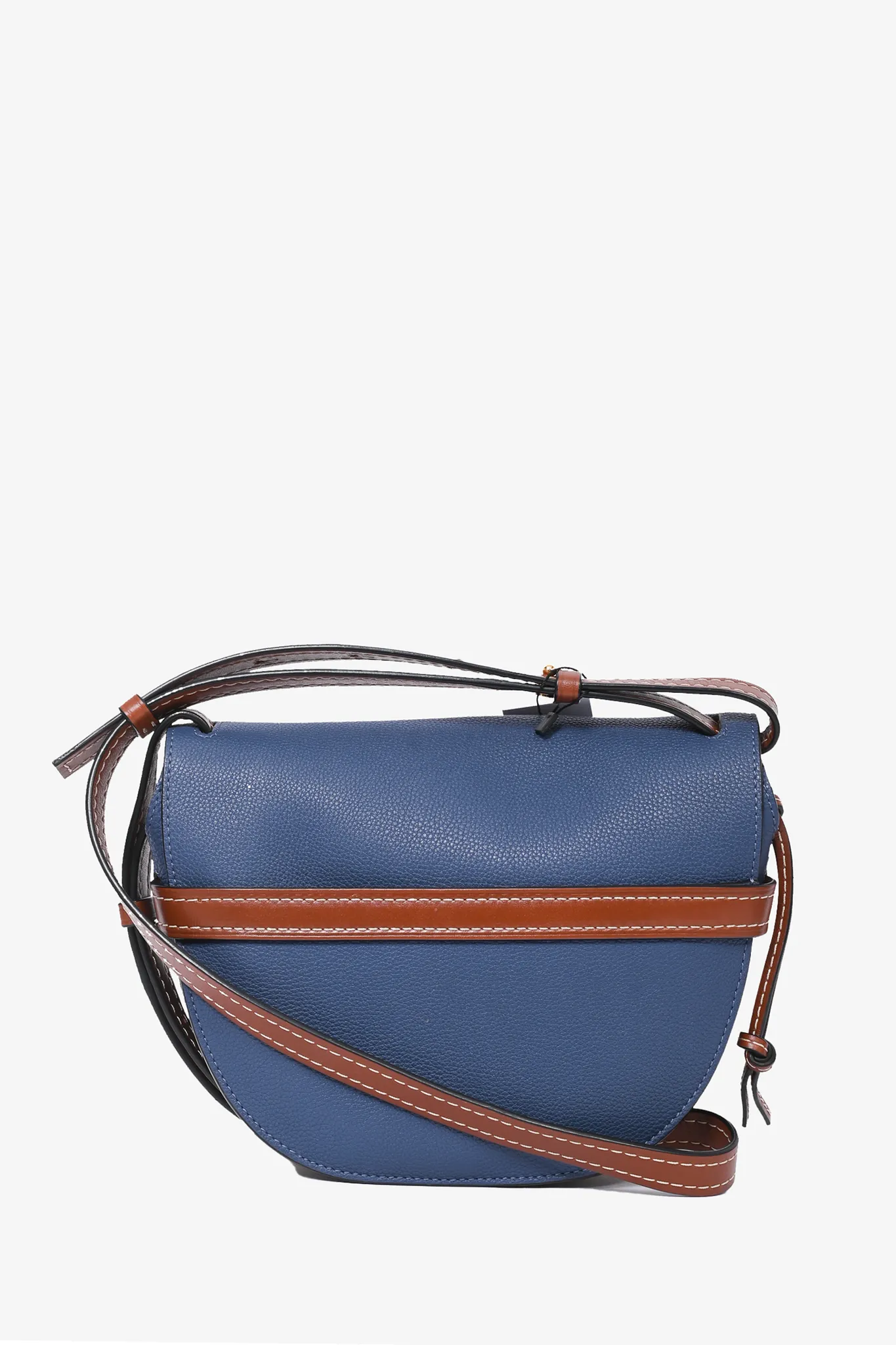 Loewe 2018 Blue/Tan Leather Small Gate Bag