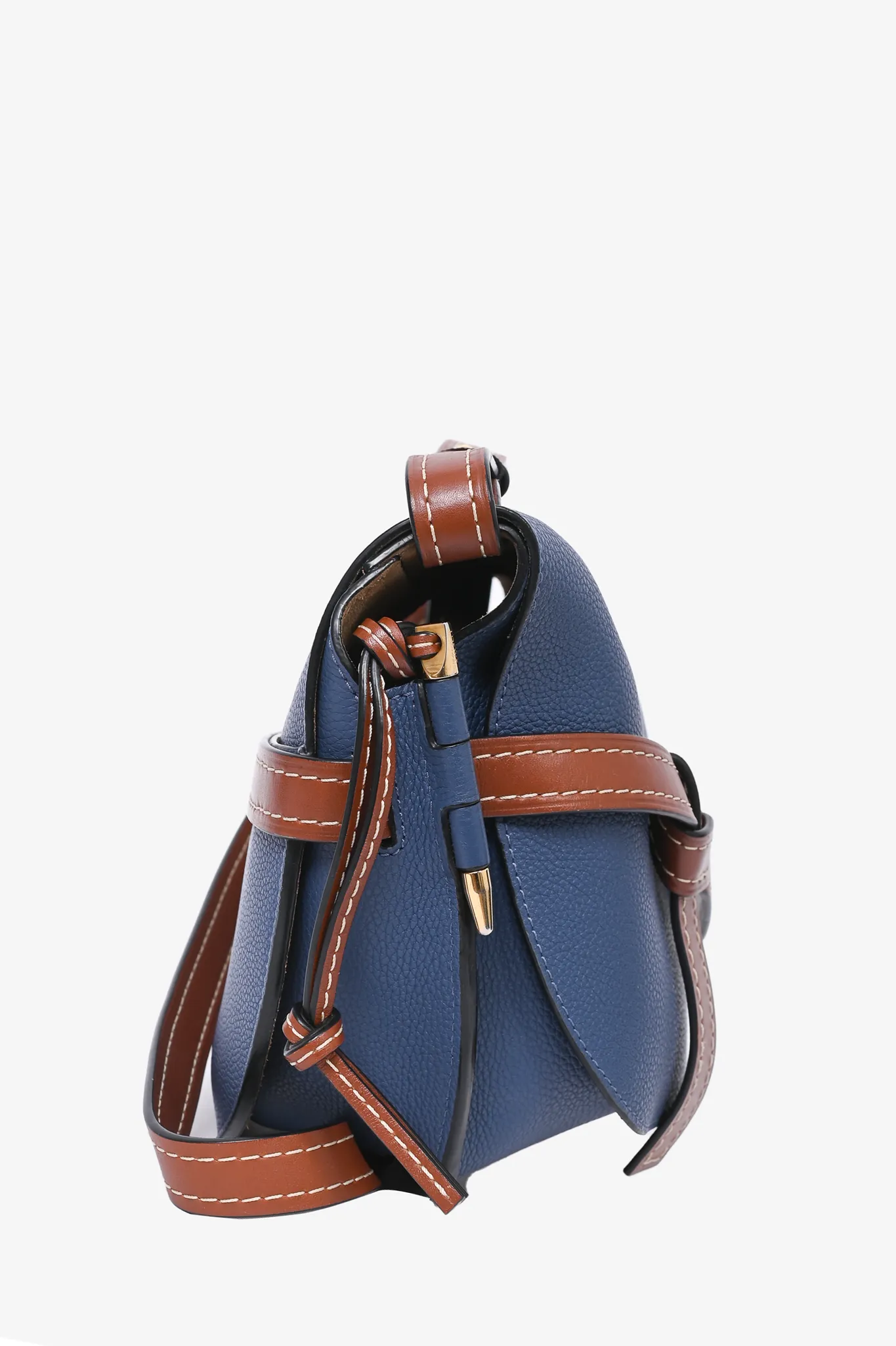 Loewe 2018 Blue/Tan Leather Small Gate Bag