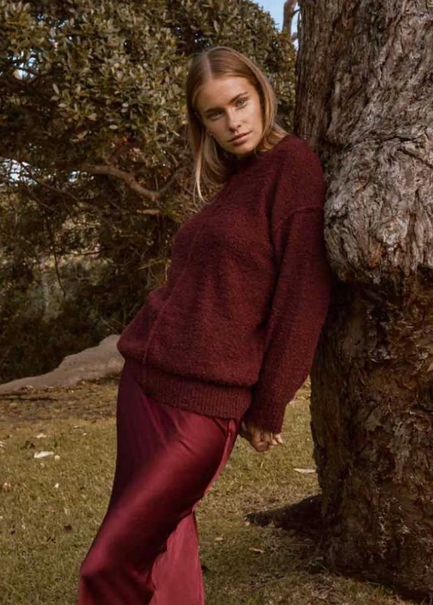 Lucy Sweater – Dark Cherry