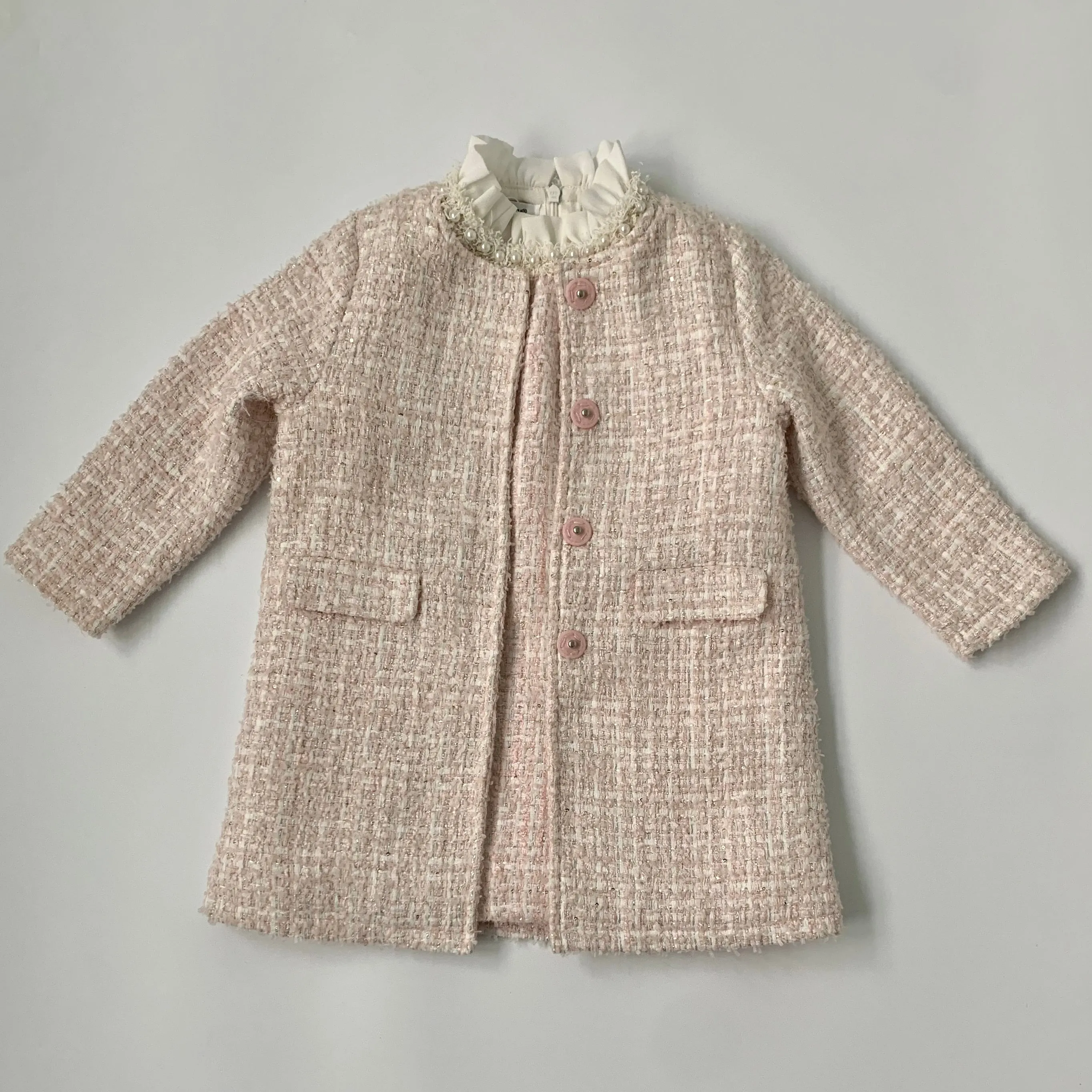 Luxelim Pink Tweed Coat: 4 Years