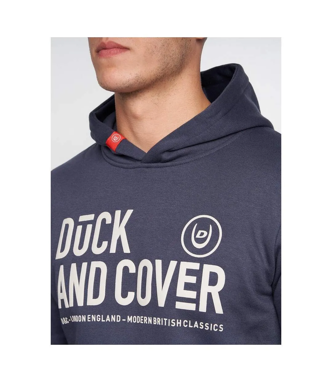 Mens hillman hoodie navy Duck and Cover