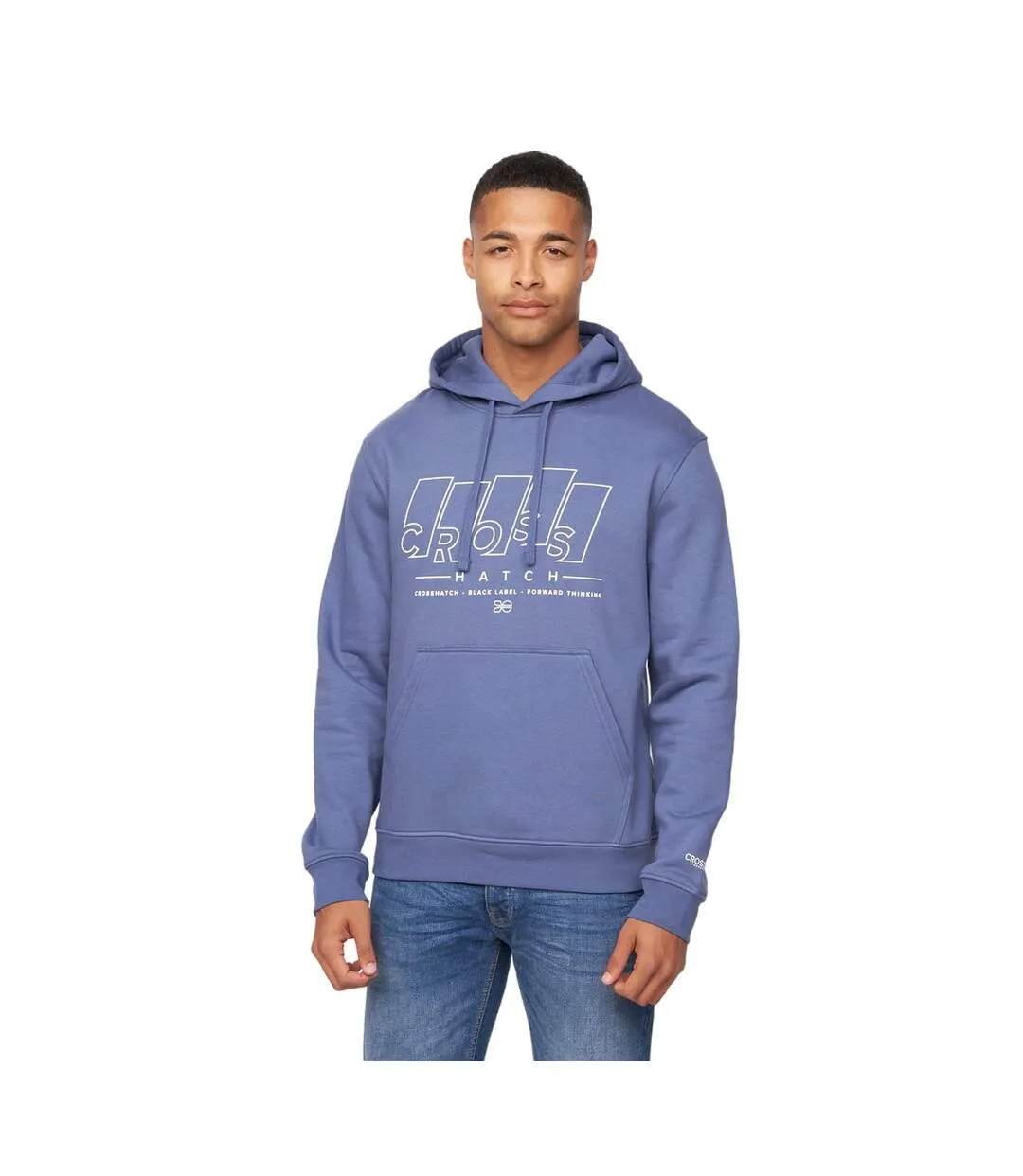 Mens maxima hoodie denim blue Crosshatch