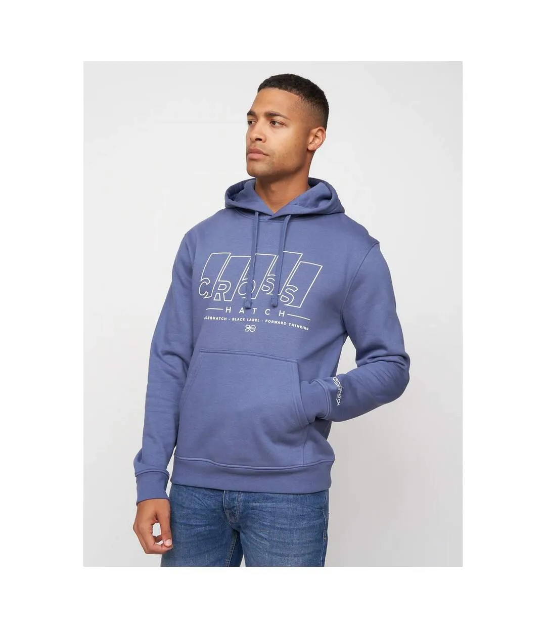 Mens maxima hoodie denim blue Crosshatch