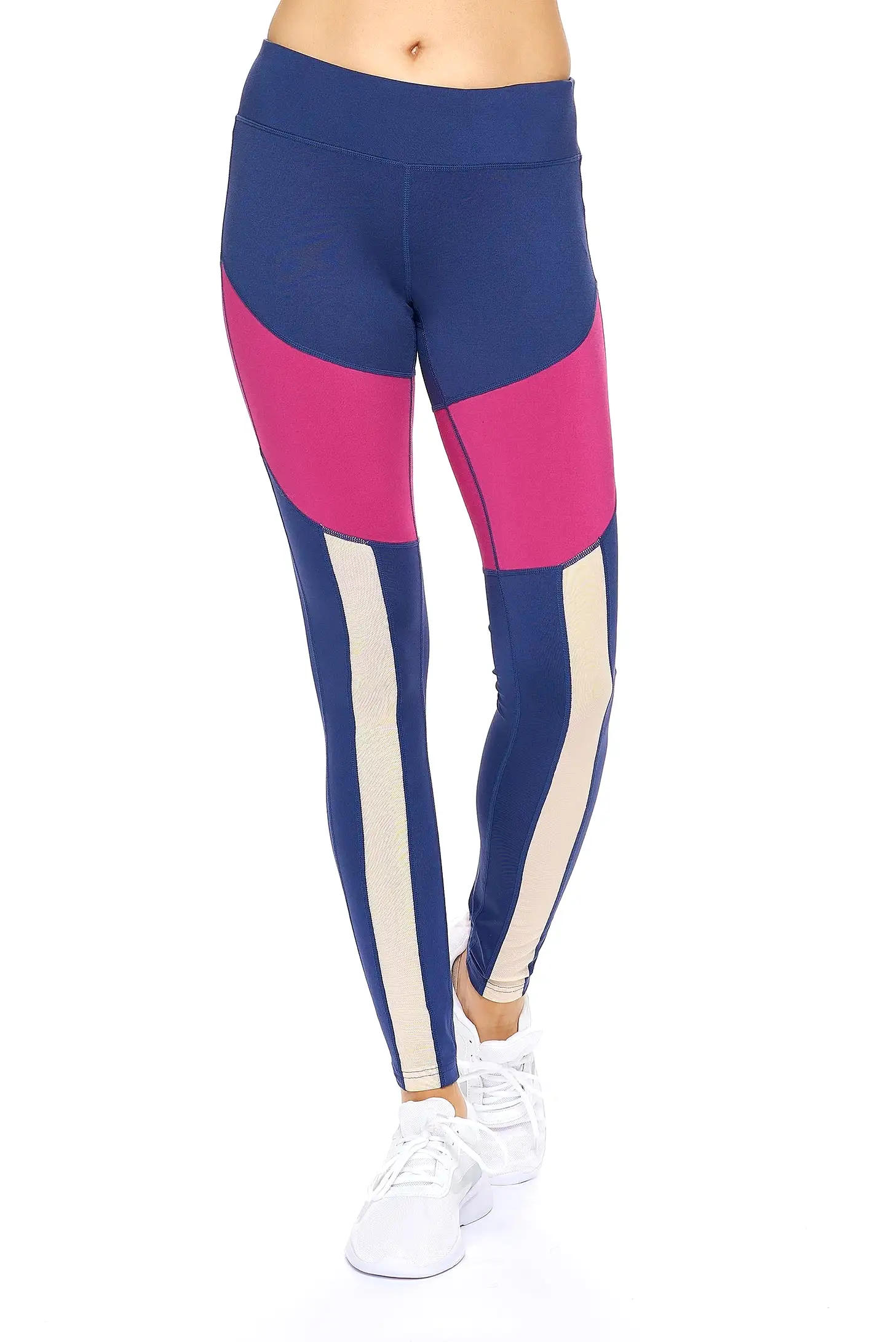 Mid-Rise Calypso Mesh Full Length Leggings