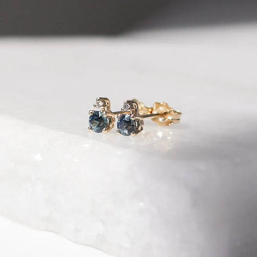 Montana Sapphire Cluster Studs - made to order