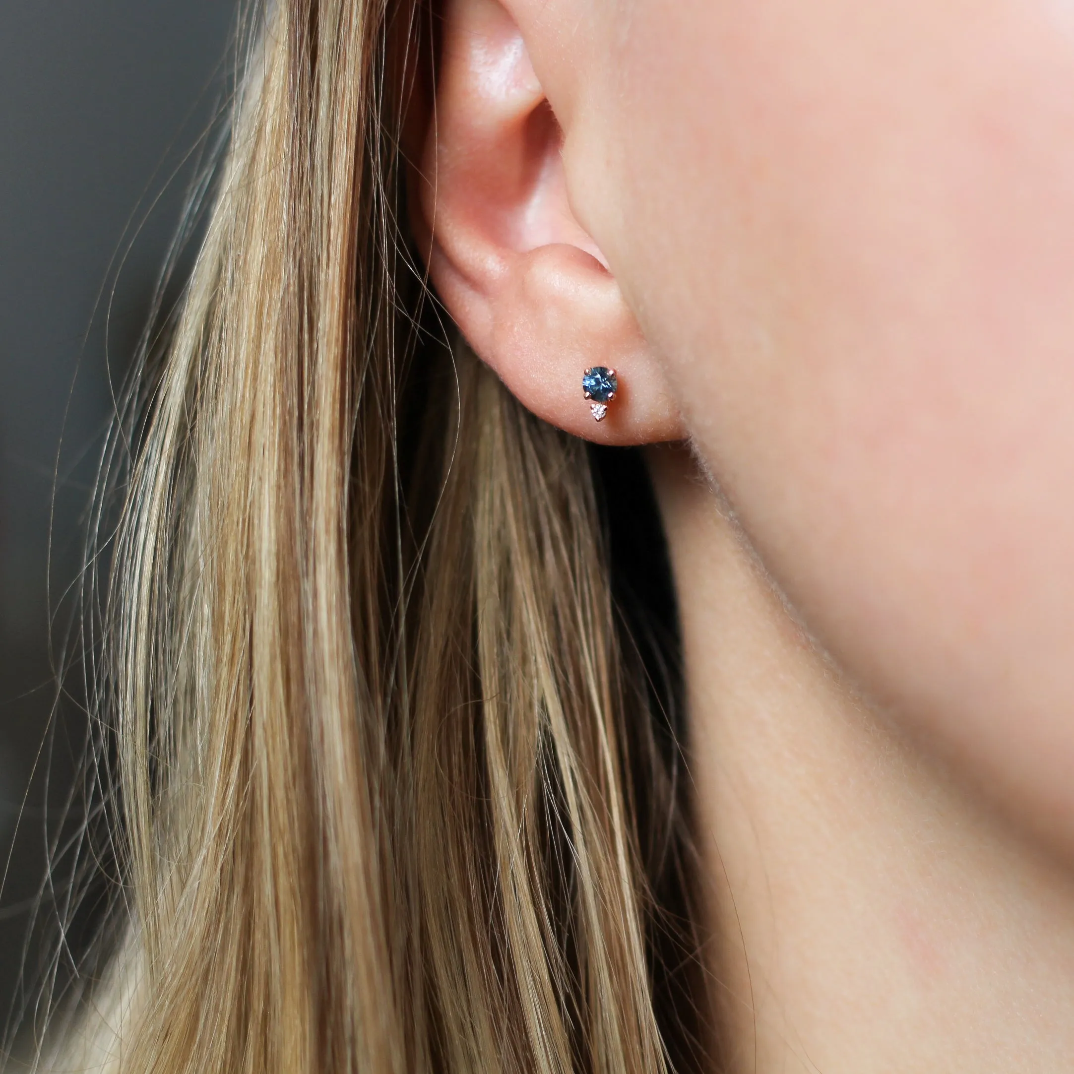 Montana Sapphire Cluster Studs - made to order